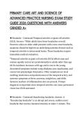 PRIMARY CARE ART AND SCIENCE OF ADVANCED PRACTICE NURSING EXAM STUDY GUIDE 2026 QUESTIONS WITH ANSWERS GRADED A&plus;