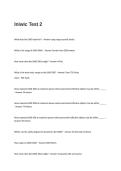 INIWIC  Test 2 Questions and Answers