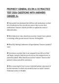 PROPHECY GENERAL ICU RN A V2 PRACTICE TEST 2026 QUESTIONS WITH ANSWERS GRADED A&plus;