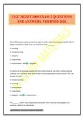 GGC MGMT 3000 EXAM 2 QUESTIONS AND ANSWERS&period; VERIFIED 2026&period;