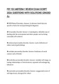 PSY 103 MIDTERM 1 REVIEW EXAM SCRIPT 2026 QUESTIONS WITH SOLUTIONS GRADED A&plus;