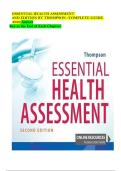 ESSENTIAL HEALTH ASSESSMENT  2ND EDITION BY THOMPSON &sol;COMPLETE GUIDE 2026&lpar;Answer Key at the End of Each Chapter&rpar;