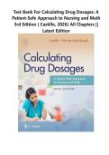 Test Bank For Calculating Drug Dosages&colon; A Patient-Safe Approach to Nursing and Math 3rd Edition &lpar; Castillo&comma; 2026&rpar; All Chapters &vert;&vert; Latest Edition