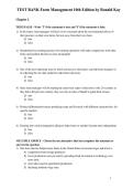 Farm Management 10th Edition Test Bank Complete Questions and Answers All Chapters 1&ndash;22 with Solution 2025&sol; 2026