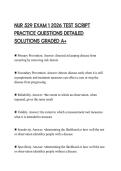 NUR 529 EXAM 1 2026 TEST SCRIPT PRACTICE QUESTIONS DETAILED SOLUTIONS GRADED A&plus;