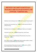 IDENTITY SECURITY ESSENTIALS &ndash; WATCHGUARD EXAM QUESTIONS AND ANSWERS&period; VERIFIED 2026&period;
