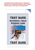 Maternal Child Nursing Care 7th Edition by Perry&comma; Hockenberry & Cashion &vert; Chapters 1&ndash;50 Complete &vert; Verified Answers Updated 2026 Test Bank 