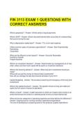 FIN 3113 EXAM 1 QUESTIONS WITH CORRECT ANSWERS 