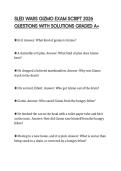 SLED WARS GIZMO EXAM SCRIPT 2026 QUESTIONS WITH SOLUTIONS GRADED A&plus;
