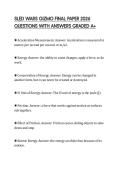 SLED WARS GIZMO FINAL PAPER 2026 QUESTIONS WITH ANSWERS GRADED A&plus;