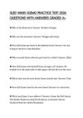 SLED WARS GIZMO PRACTICE TEST 2026 QUESTIONS WITH ANSWERS GRADED A&plus;