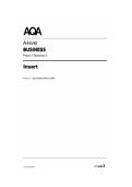 aqa a level business paper 3 insert  2025 exam  