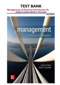 Management&colon; A Practical Introduction Test Bank 9th Edition &vert; Kinicki & Williams