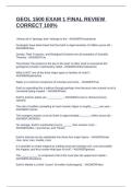 GEOL 1500 EXAM 1 FINAL REVIEW CORRECT 100&percnt;