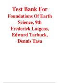 Test Bank for Foundations of Earth Science&comma; 9th Edition by Frederick K Lutgens Edward J&period; Tarbuck&vert; 9780135851562&vert; All Chapters 1-16&vert; LATEST&vert;  2026