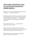 SPECIAL BOILER LICENSE PRACTICE EXAM FULL SOLUTION 2026 QUESTIONS WITH ANSWERS GRADED A&plus;
