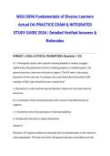 WGU D096 Fundamentals of Diverse Learners Actual OA PRACTICE EXAM & INTEGRATED STUDY GUIDE 2026 &vert; Detailed Verified Answers & Rationales