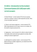 IS-100&period;b - Introduction to the Incident Command System &lpar;ICS 100&rpar; exam with correct answers