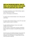 NUR 2459 RASMUSSEN MENTAL HEALTH EXAM 1 2026 EXAM REVIEW STUDY GUIDE COMPLETE QUESTIONS AND ANSWERS