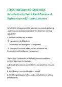 FEMA Final Exam ICS 100 IS-100&period;C Introduction to the Incident Command System exam with correct answers 