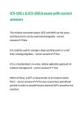 ICS-100&period;c & ICS-200&period;b exam with correct answers