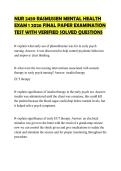 NUR 2459 RASMUSSEN MENTAL HEALTH EXAM 1 2026 FINAL PAPER EXAMINATION TEST WITH VERIFIED SOLVED QUESTIONS