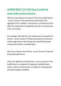 AMEDD BOLC &lpar;24-242&rpar; Quiz 2 and Final exam with correct answers 