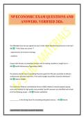 NP ECONOMIC EXAM QUESTIONS AND ANSWERS&period; VERIFIED 2026&period;