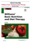 Williams&rsquo; Basic Nutrition & Diet Therapy Test Bank 15th Edition &vert; Nix