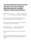 TEST BANK INTERMEDIATE MICROECONOMICS NINTH EDITION HAL VARIAN THEODORE BERGSTROM JAMES WEST ANSWERED WORKOUTS COMPLETE SOLUTIONS 2026