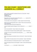 FIN 3403 EXAM 1 QUESTIONS AND ANSWERS ALL CORRECT 