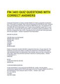 FIN 3403 QUIZ QUESTIONS WITH CORRECT ANSWERS