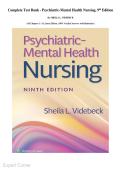 Complete Test Bank - Psychiatric-Mental Health Nursing&comma; 9th Edition By SHEILA L&period; VIDEBECK&period; &lpar;All Chapters 1- 24&comma; Latest Edition&comma; 100&percnt; Verified Answers with Rationales&rpar;