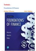 Test Bank for Foundations of Finance 10th Edition by Arthur J&period; Keown&vert;&vert;Latest 2026&period;