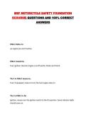 MSF MOTORCYCLE SAFETY FOUNDATION ECOURSE&vert; QUESTIONS AND 100&percnt; CORRECT ANSWERS