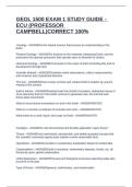 GEOL 1500 EXAM 1 STUDY GUIDE - ECU &lpar;PROFESSOR CAMPBELL&rpar;CORRECT 100&percnt;