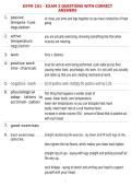 EXPH 101 - EXAM 2 QUESTIONS WITH CORRECT ANSWERS