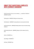 QMAP TEST QUESTIONS COMPLETE WITH CORRECT ANSWERS