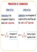 Permutations versus combination 