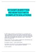 New York State EMT-B Written Review Exam with Solutions