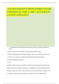 ATI MATERNITY PROCTORED EXAM VERIFIED Q AND A 100&percnt; ACCURATE LATEST UPDATED