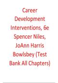 Test Bank For Career Development Interventions&comma; 6th Edition by Spencer G&period; Niles&comma; JoAnn E&period; Harris-Bowlsbey Chapter 1-15