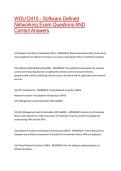 WGU D415 - Software Defined Networking Exam Questions AND Correct Answers