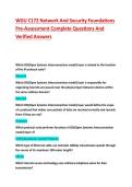 WGU C172 Network And Security Foundations Pre-Assessment Complete Questions And Verified Answers&vert; VERIFIED EXAM QUESTIONS