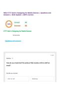 WGU C777 Unit 6&colon; Designing for Mobile Devices &vert; Questions and Answers &vert; 2026 Update &vert; 100&percnt; Correct&period;