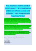 Voice Data Video Practice Test Study Guide 2026 - VDV EXAM STUDY GUIDE 2026 ACCURATE QUESTIONS AND CORRECT DETAILED ANSWERS WITH RATIONALES &vert;&vert; 100&percnt; GUARANTEED PASS <BRAND NEW VERSION>
