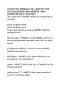 CIVICS TEST PREPARATION UPDATED FOR 2021 QUESTIONS AND ANSWERS WITH COMPLETE