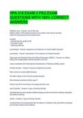 HPA 310 EXAM 3 PSU EXAM QUESTIONS WITH 100&percnt; CORRECT ANSWERS 