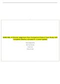 NURS 316L-A Clinical Judgement Plan&colon; Postpartum Patient Case Study with Complete Solution &vert; Graded A&plus; &vert; Latest Update