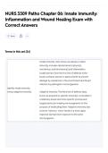 NURS 3309 Patho Chapter 06&colon; Innate Immunity&colon; Inflammation and Wound Healing Exam with Correct Answers
